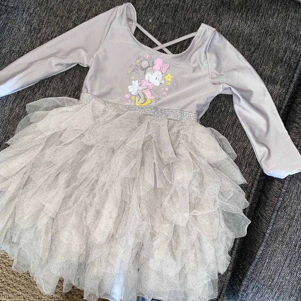 Long sleeve Minnie Mouse girls dress size 2T. Like new